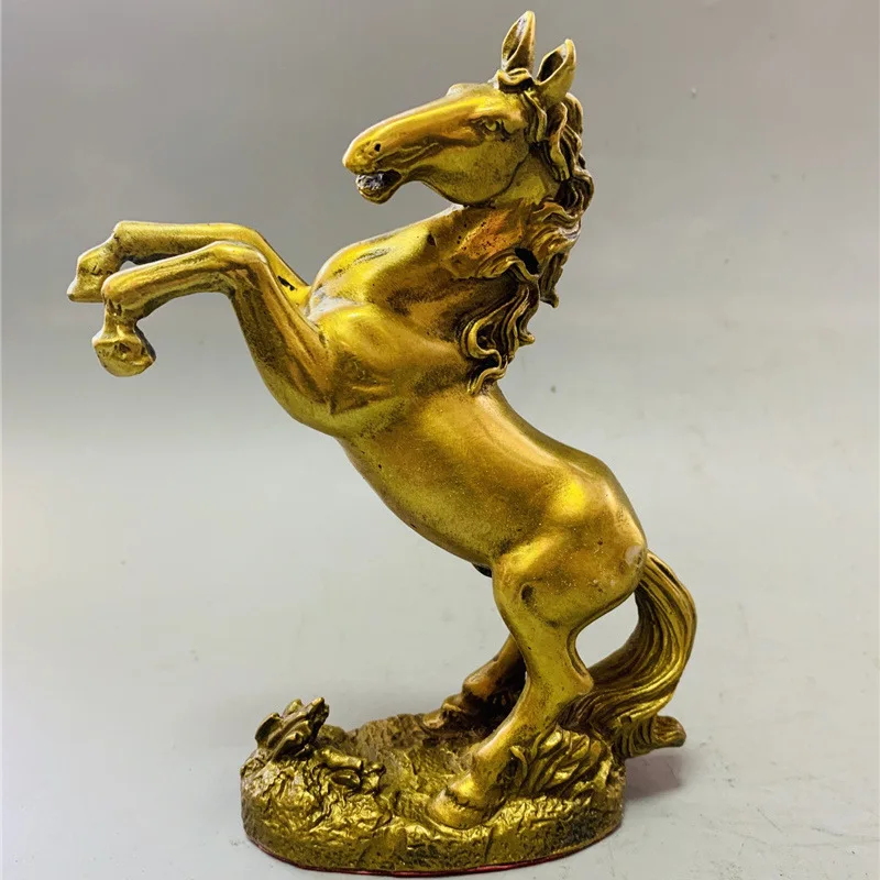 

Leaping Office Decoration, Opening Gift, Zodiac Horse, "Instant Success" Brass Ornament