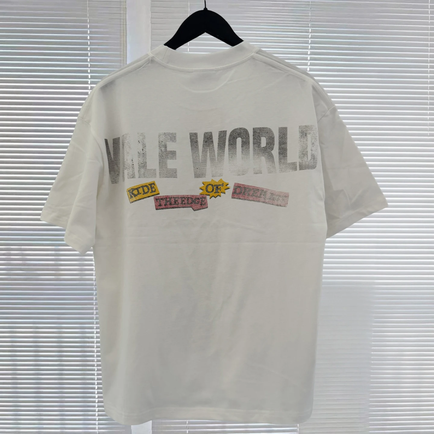 American Style White Ink Direct Print Cycling Poster Loose Casual Short Sleeve Men's T-Shirt Versatile Comfortable round Neck...