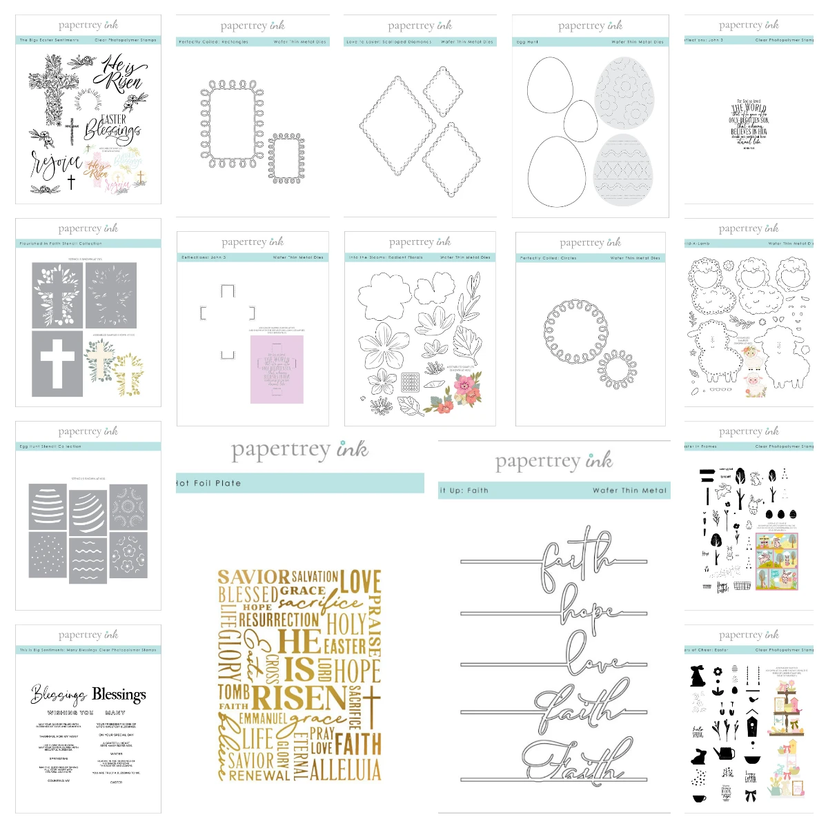 Easter Egg Hunt Dies Stamps Stencil Set New Metal Cutting Dies Rectangles and Circles DIY Scrapbook Paper Card Handmade 2025 New