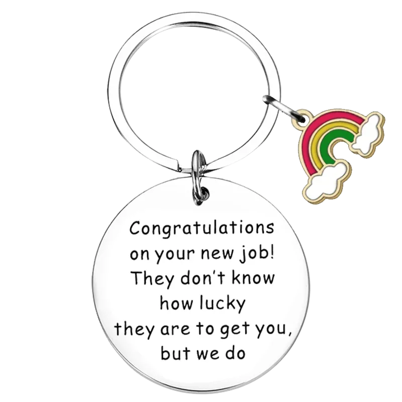 New New Beginnings Gift Keychain Pendant Congratulations On Your New Job Key Chains Coworker Colleague Leaving Gift