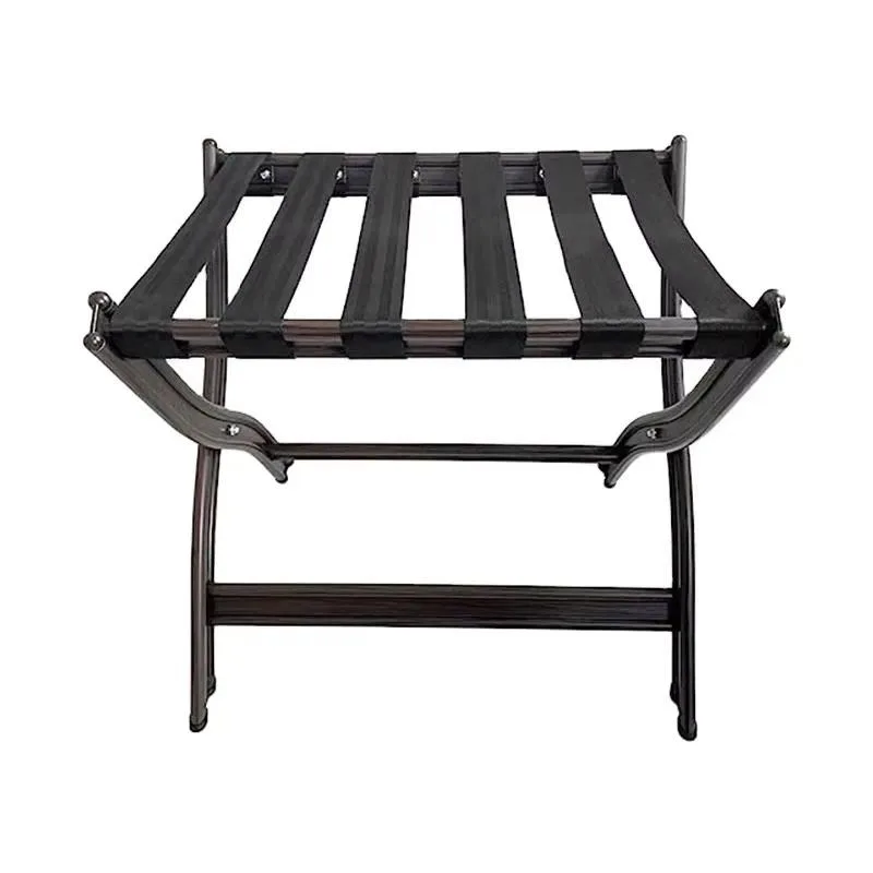 Foldable Stainless Steel Luggage Rack Wide Nylon with Hotel Room Luggage Storage Rack