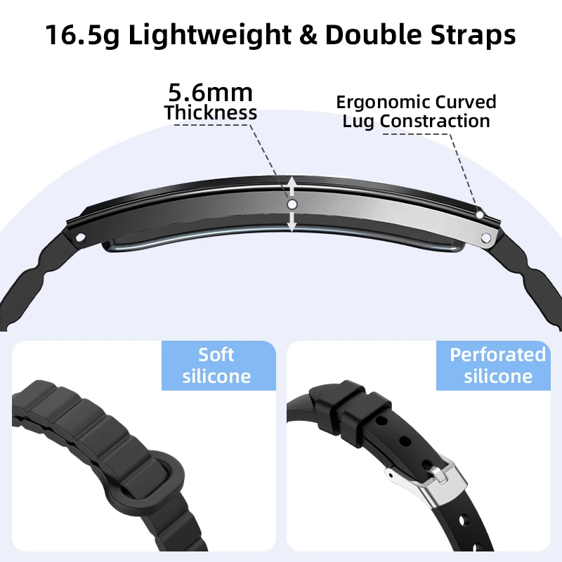 LIGE 2025 Sports Waterproof Smart Bracelet Gesture Control Heart Rate Blood Oxygen Sleep Monitor Pedometer Screen Men Smartwatch