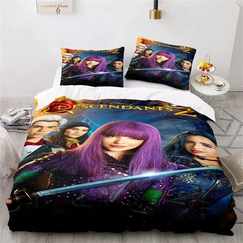 

Descendants 3 3D Printed Bedding Set Teenagers Children Duvet Cover Set Soft Comforter Cover With Quilt Cover Pillowcase