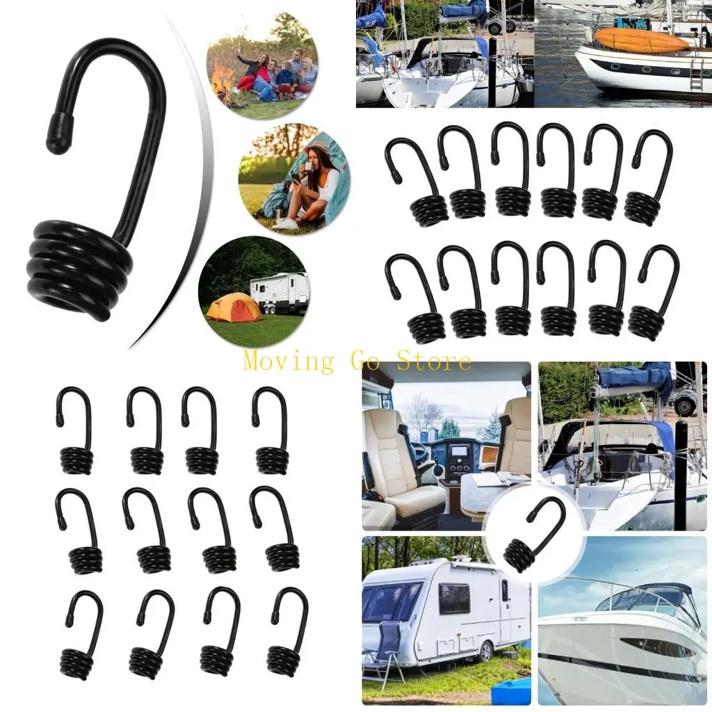 

B5XD Weather Resistant Cord Hooks Suitable For Elastic Ropes, Gardening, Boating, Camping, Shock Cord Fastening, Kayaks Deck