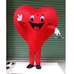 Christmas Sweet Red Heart Mascot Costume Mascotte Valentine's Day Adult With Big Eyes Cartoon Character Outfit For Wedding Phot