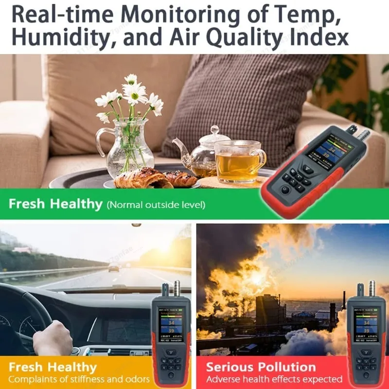 

Air Dust Particle 3/6 Channel Counter Sensor Monitor PM2.5/10 Temperature Humidity Meter Air quality dust concentration Detector