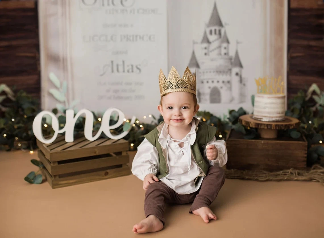 التصوير خلفية خرافة كتاب مرة واحدة في وقت قلعة الأميرة الزفاف عيد ميلاد ديكور خلفية استوديو الصور