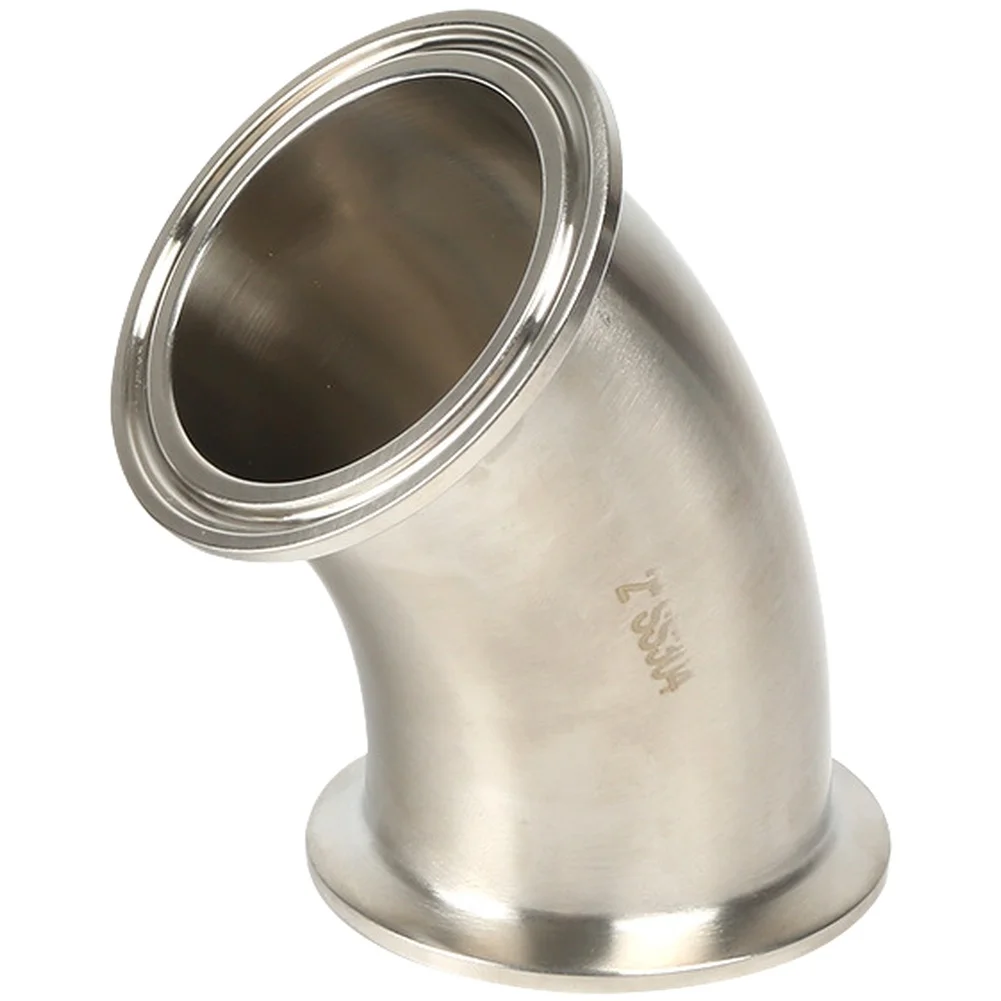 

1pc 45-degree Quick-install Elbow Chuck Buckle Type Pipe Joint 304 Stainless Steel Sanitary Grade 3A Clamp-type Elbow Pipe Fit