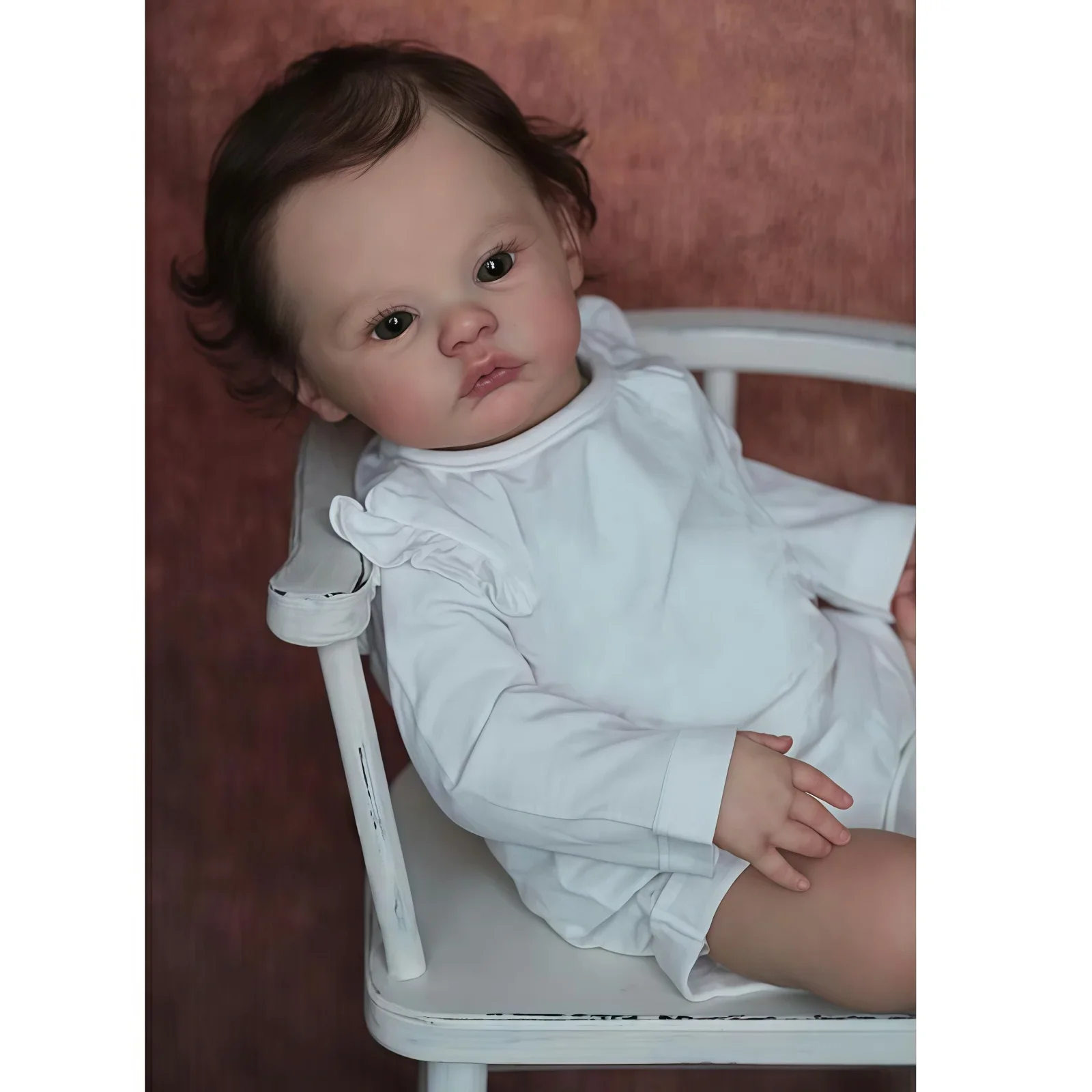 Risbecko Adorável boneca reborn de 18 polegadas – Detalhes realistas, aparência artesanal – perfeita para colecionadores e presentes