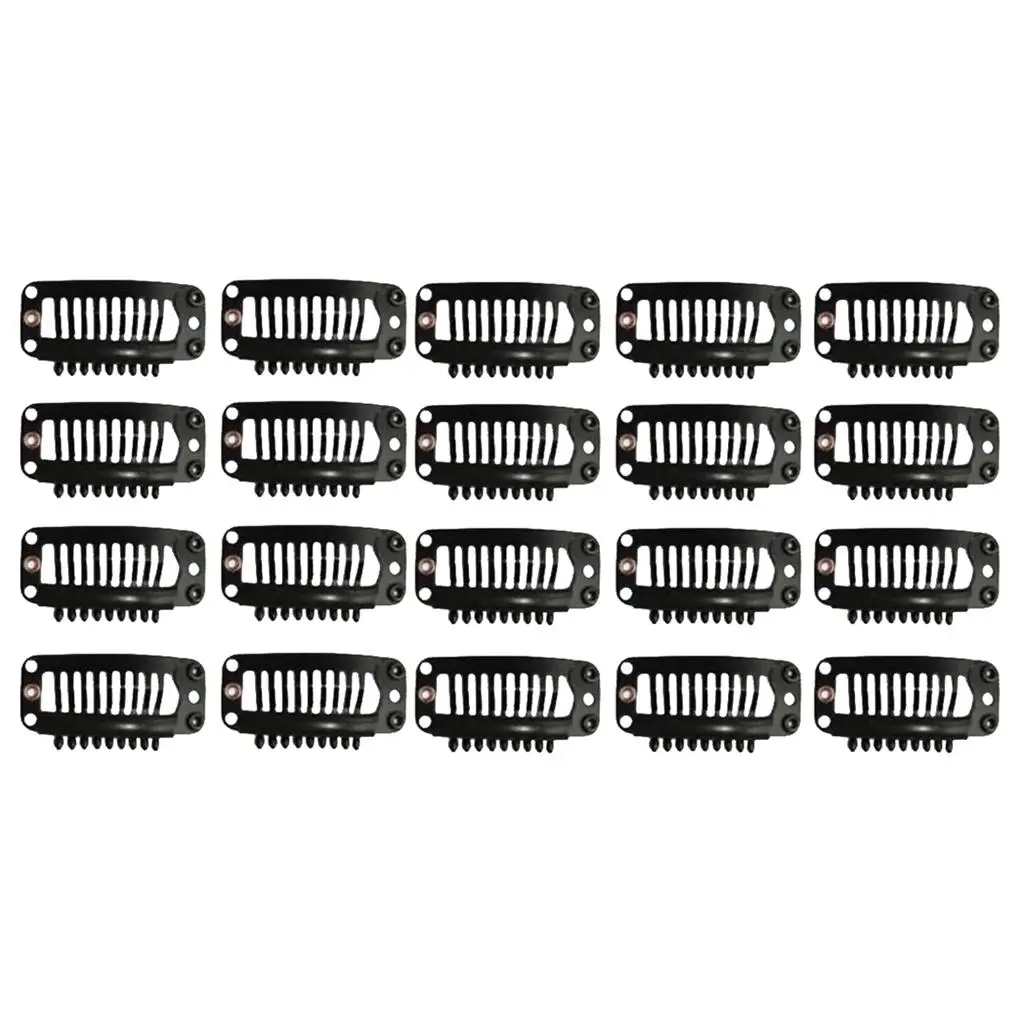 20 Stück Verlängerungs-Snap-Clips, Schuss-Haarklammern, Haarspange, 32 mm, modisch