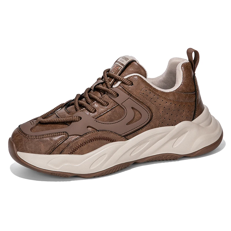 

Универсальная мужская обувь в британском стиле в стиле ретро, мужская повседневная мужская обувь на толстой подошве, спортивная обувь