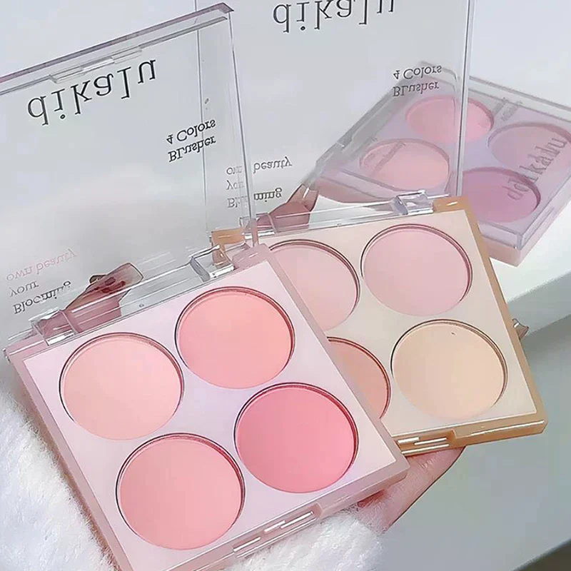 ชุดแป้งบลัชออนเนื้อแมท 4 สี - โทนสีอบอุ่นหวาน แต่งหน้าบนใบหน้า บริเวณแก้ม ให้ความสดใส เครื่องสำอางสำหรับเพิ่มความงามให้ใบหน้า