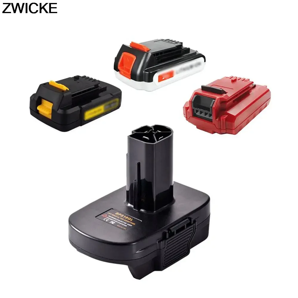 Convertidor adaptador DM18GL BPS18GL 19,2 V, herramienta Craftsman para Dewalt Milwaukee Black Decker Porter-Cable Stanley, batería de iones de litio