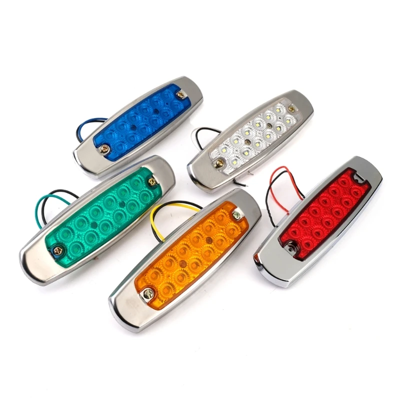 12 LED Truck Trailer Light Front Rear Side Clearance Lamp Waterproof Sealed Surfaces Mounted LED Marker Light