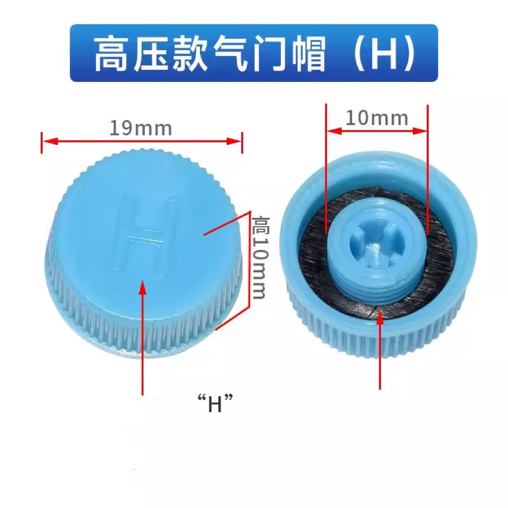 2pcs Blue Plastic High and Low Pressure AC A/C System Valve Caps High Low Side Port Cap Auto High Low Pressure Caps Accessories