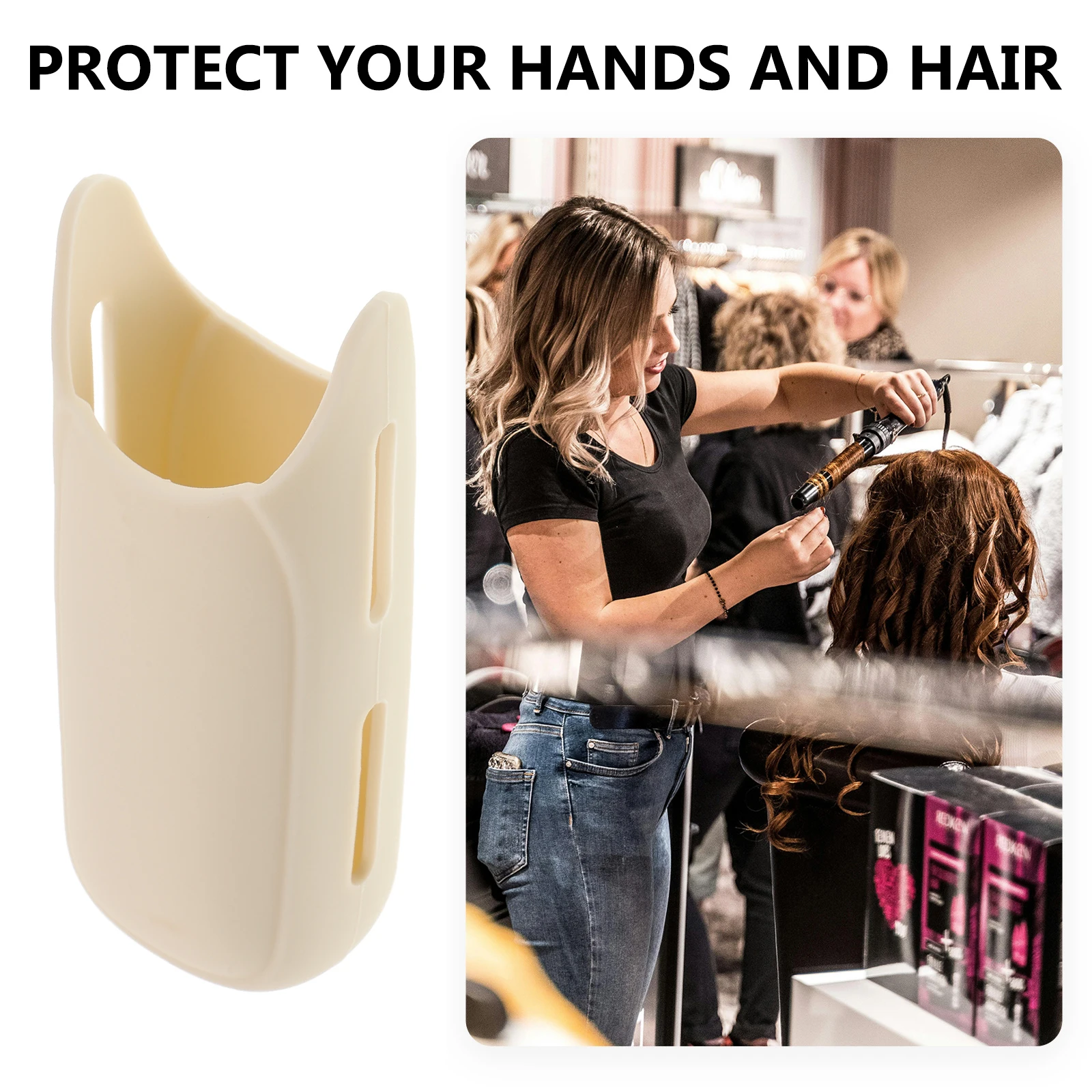 

Silicone Heat Resistant Cover for Hair Tools Curling Iron H Protector Straightener Travel Size Thermal Guard