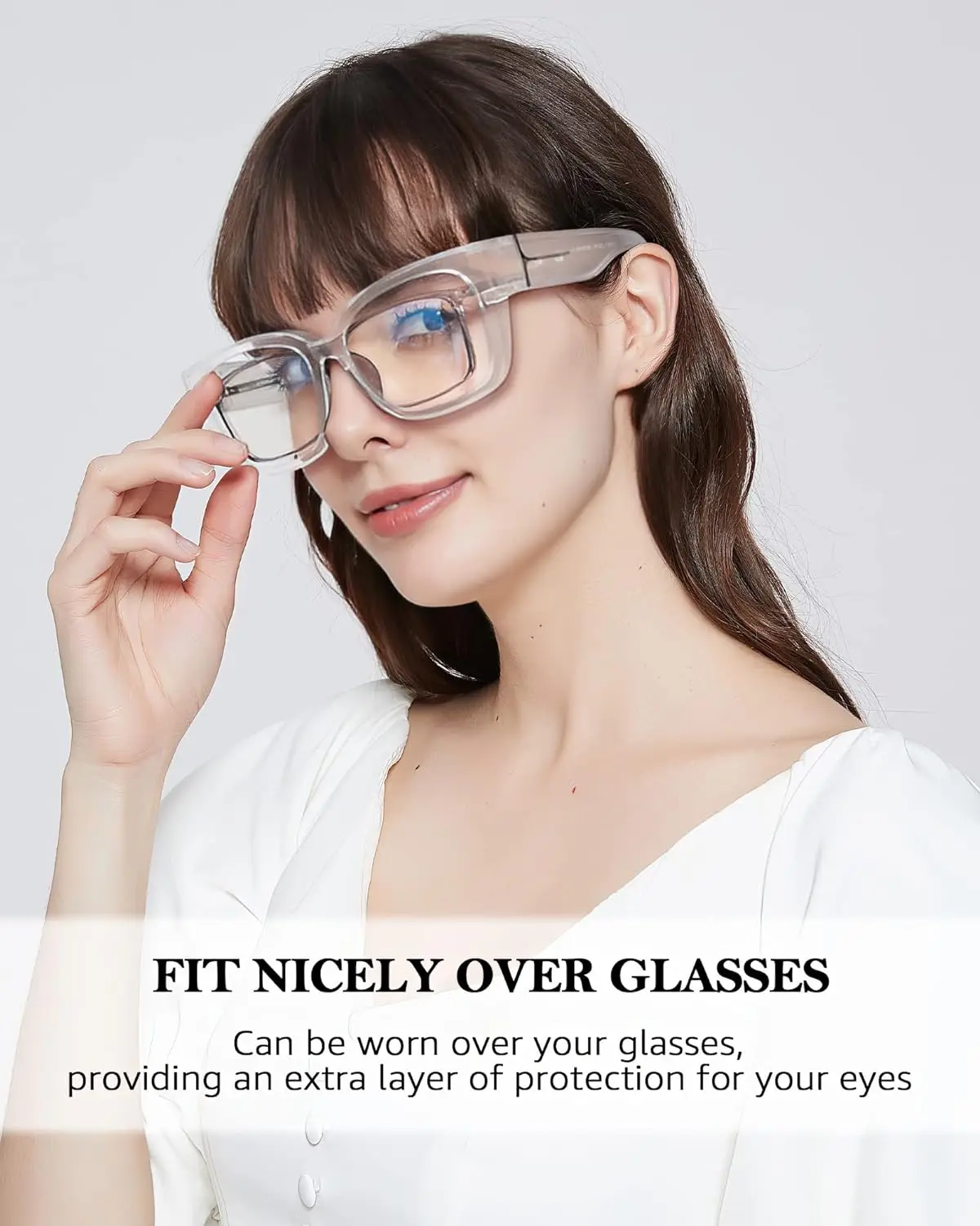 LVIOE Fit Over Blue Light Filter Glasses for Women Men, Oversized Blue Light Blocking Glasses to Wear Over Eyeglasses LB7511