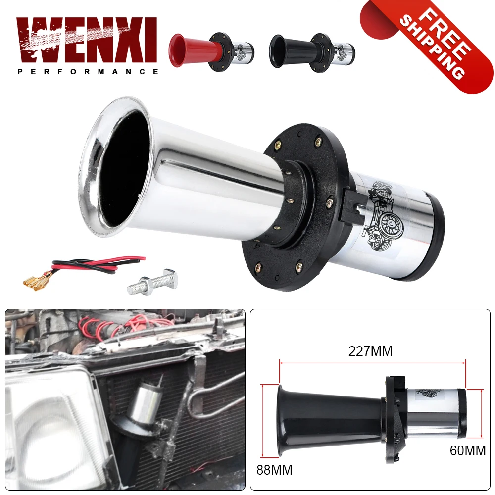 Car Air Horn Antique Ahooga Klaxon 12V Vintage OO-GA Classical for Ford Model T Style Old School Chrome 110DB Motorbike WX-LB03