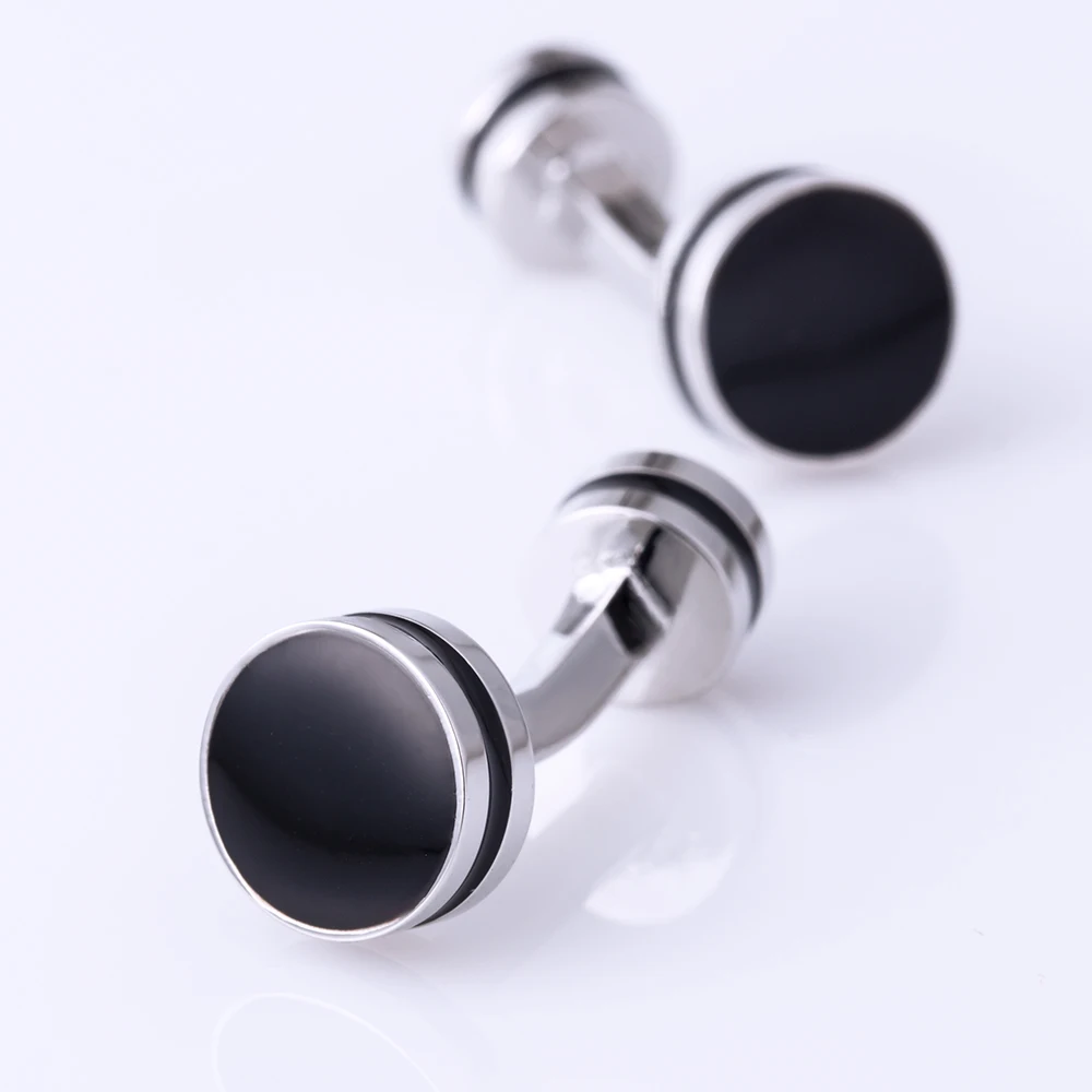 

KFLK Jewelry shirt cufflinks for mens Brand Cuff link Wholesale Fashion Black Buttons High Quality Wedding Groom guests