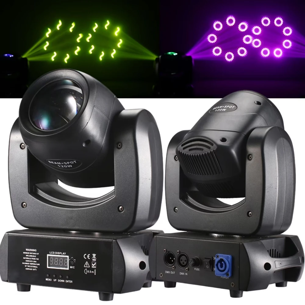 LED lumières de scène Mini faisceau pointu 120W lumière principale mobile DJ projecteur lumière de fête pour Disco danse piste mariage noël