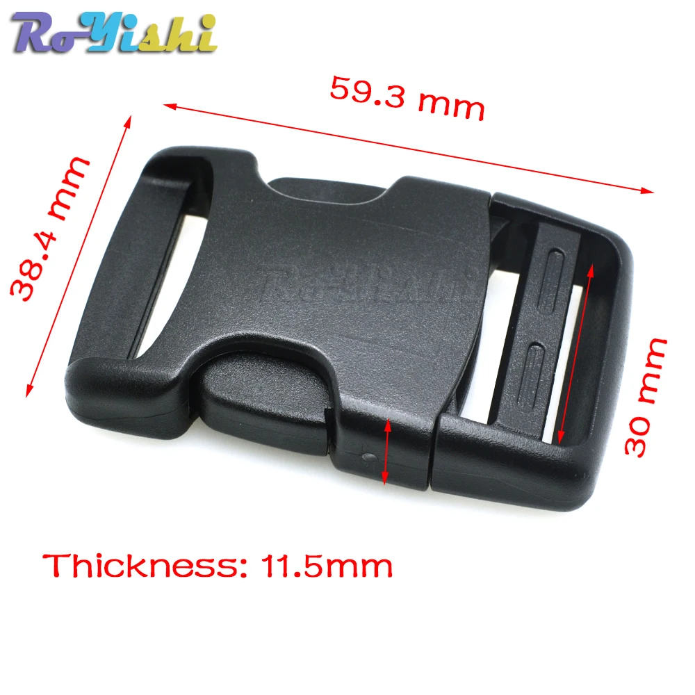 Plastic Arched Side Release Buckle For Backpack Straps Webbing 25mm 30mm