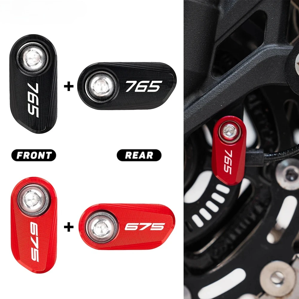 For Triumph Street Triple 765 RS /S/R 675 daytona Trident 660 Motorcycle CNC Front Rear wheel ABS Sensor Guard Protection Cover