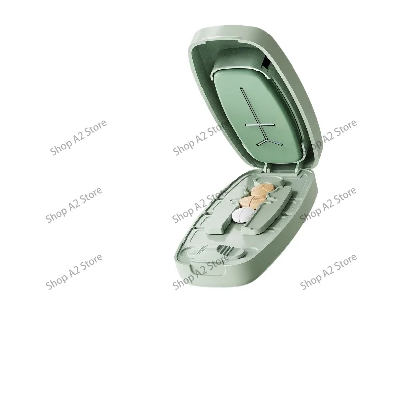 2/3/4-in-1 Pill Cutter Box Dust-proof Portable Pill Divider Storage Compartment Multi-functional Drug Organizer Travel