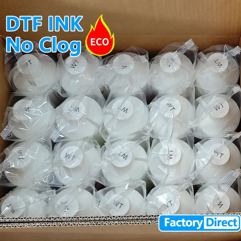 Best Quality CMYK White DTF Ink 1000ml DTF Printer Ink T-shirt Textile Printing Heat Transfer Pigment Ink for Digital Printing
