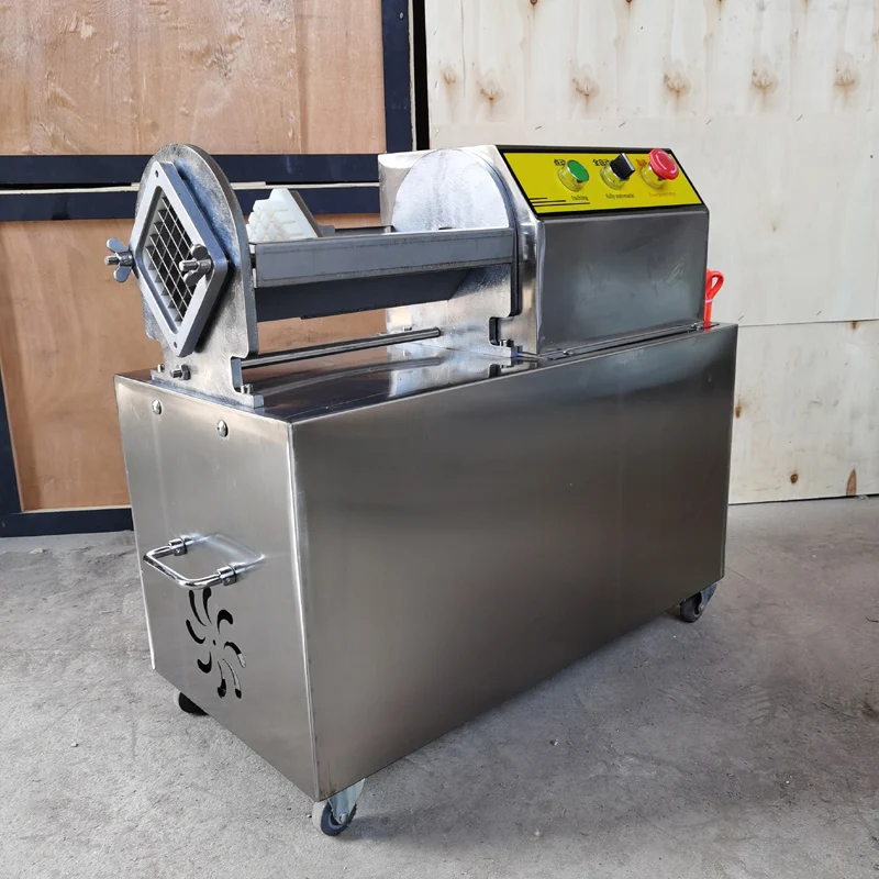 Commercial Electric French Fries Cutting Machine Stainless Steel Kitchen Potato Carrot Taro Cutter Chips Machine