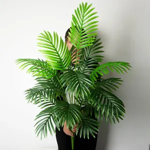 Large artificial palm tree, fake tropical plants, green plastic leaves, large monster tree branch, domestic garden decoration, 90-120cm 10 Main Sales Plant Big - №5