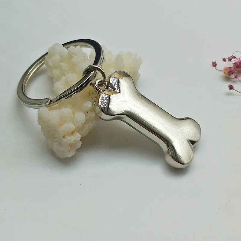 Hot Fashion Cute Dog Bone key Chain  Alloy Charms Pendent key Ring For men and Women Gift keychain Jewelry