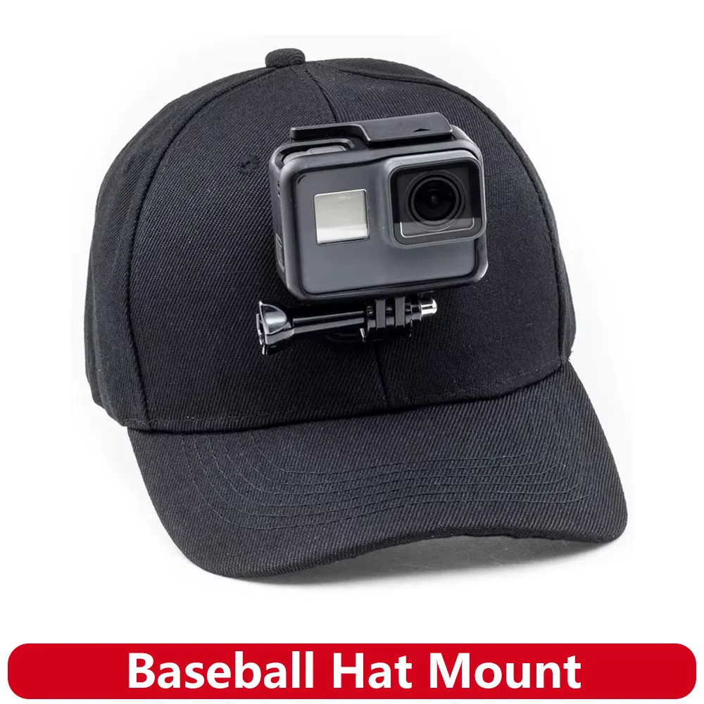 Baseball Hat Mount Quick Release Holder For GoPro Hero 13 12 11 10 9 8 5 SJCAM AKASO Insta360 DJI Osmo Action Camera Accessories