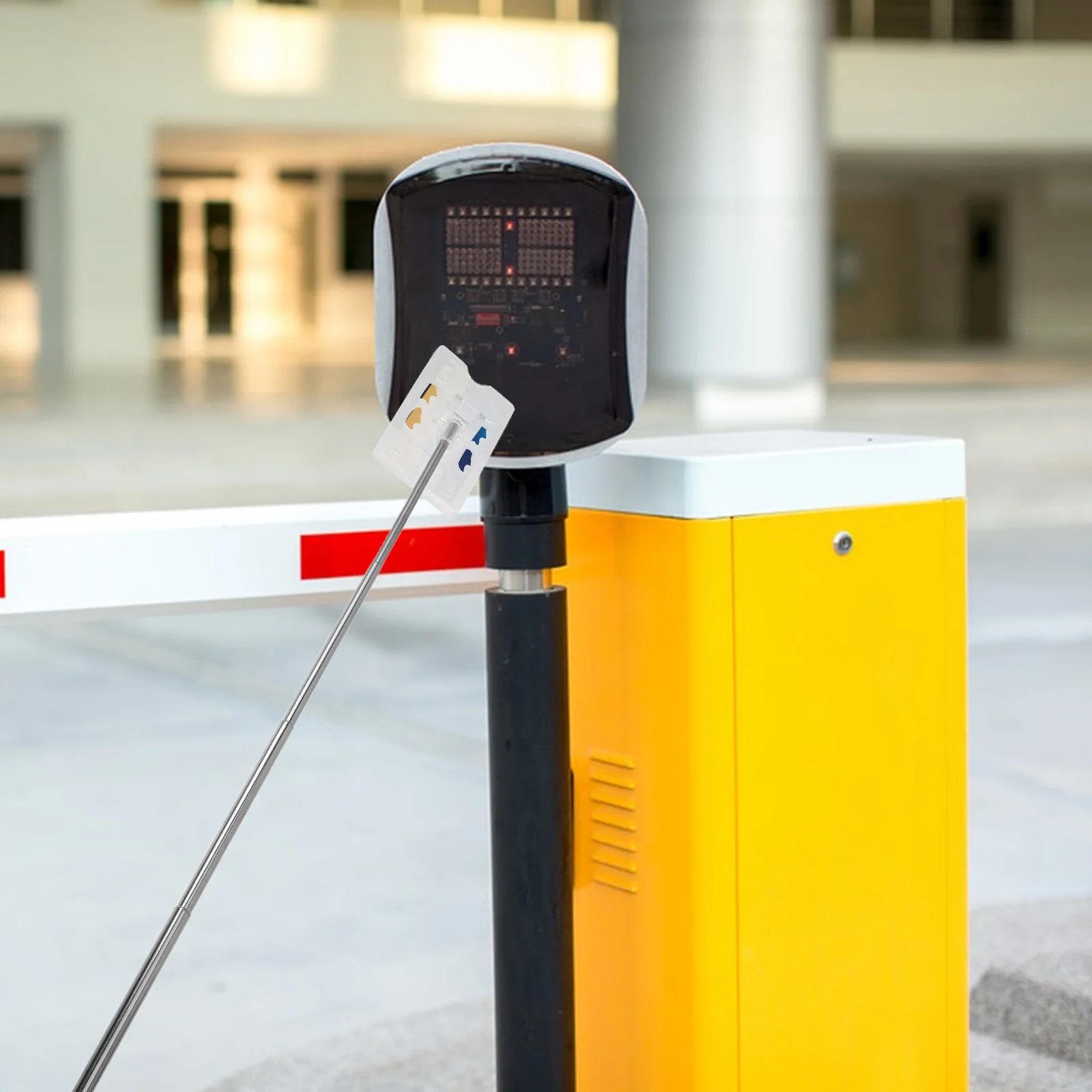 Telescopic Card Holder Rod Tool Vehicle Parking Payment Stick Car Parking Access Card Grabber Contactless Rod
