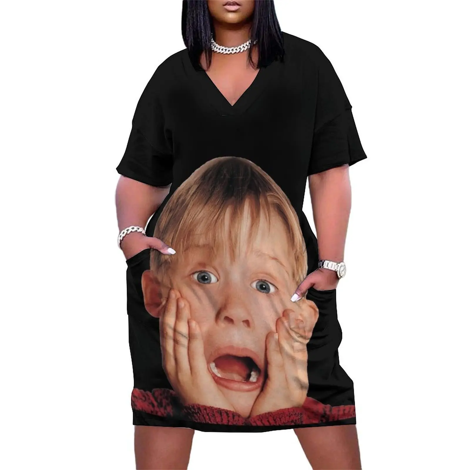 

Home Alone Loose Pocket Dress Summer women's clothing birthday dresses for women dresses for women 2025 Female clothing