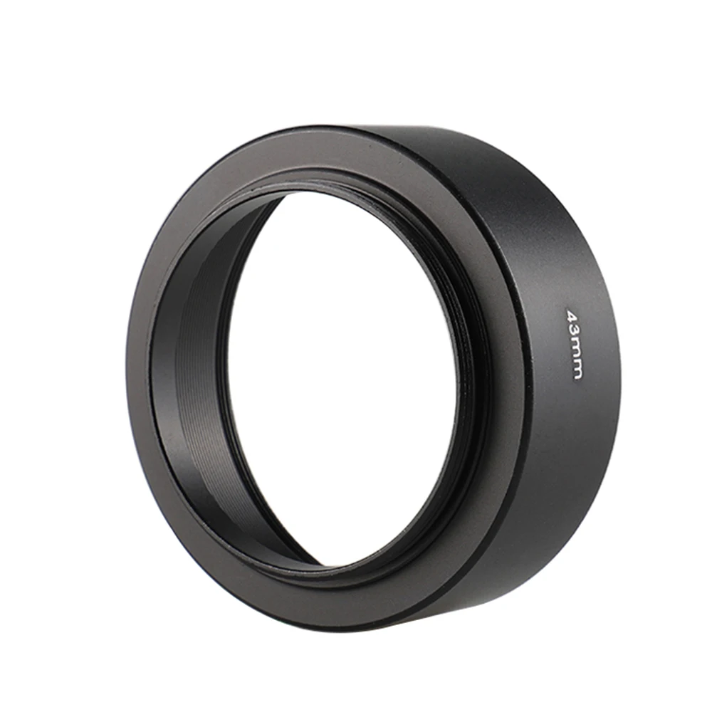 43mm Standard Metal Lens Hood for Lens Witn 43mm Filter Thread for Canon Nikon Sony for Olympus Fujifilm Camera Lens