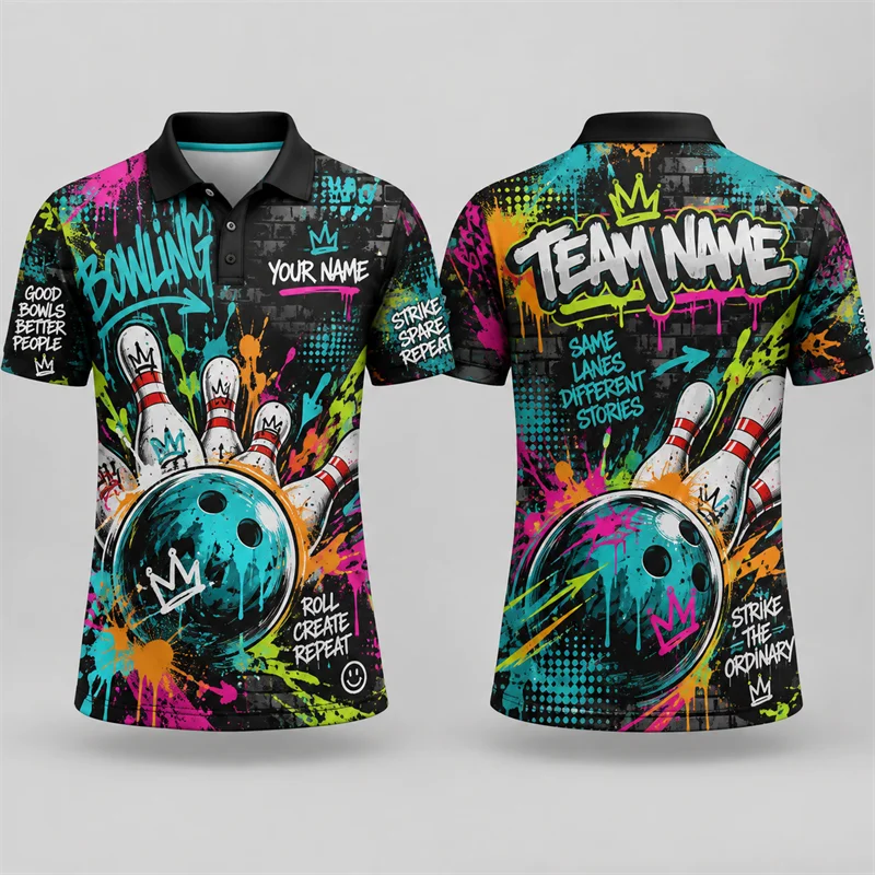 Personalized Bowling Polo Shir - đánh giá và giá Short Sleeve Bowling Shirt Retro