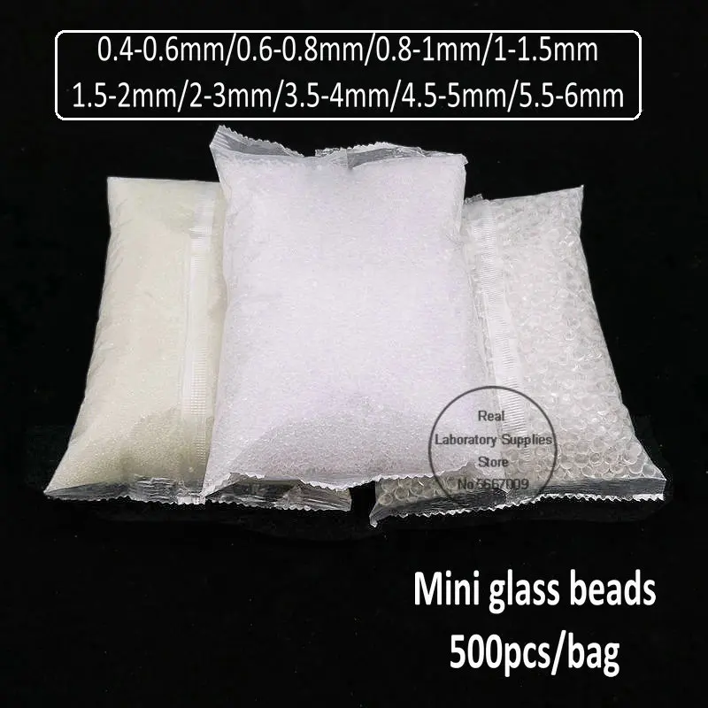 500g/bag Glass Beads Anti-splash Mini Splash Beads Silica Microbeads for Laboratory Ink Grinding Spray Pump Heating Experiments