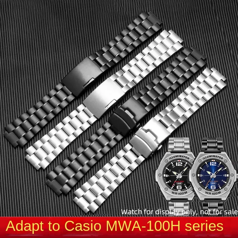 MWA-100 watch band for Casio 5577 G-STEEL MWA-100HD-1A stainless steel strap MWD-100H metal strap bracelet replace accessory