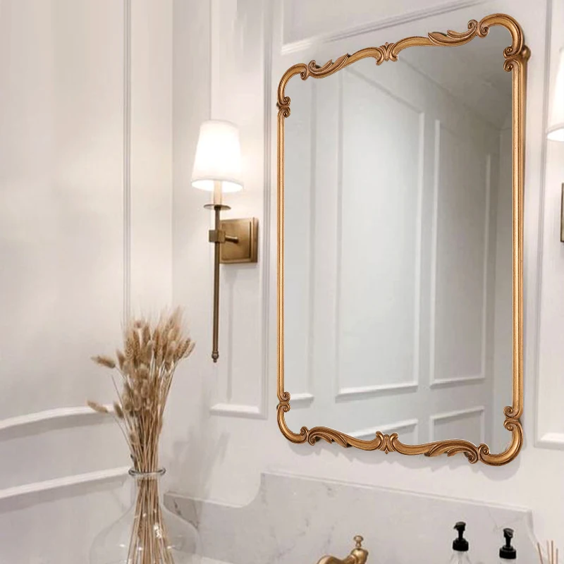 Bathroom smart wall mirror with lamp defogging bathroom French sink