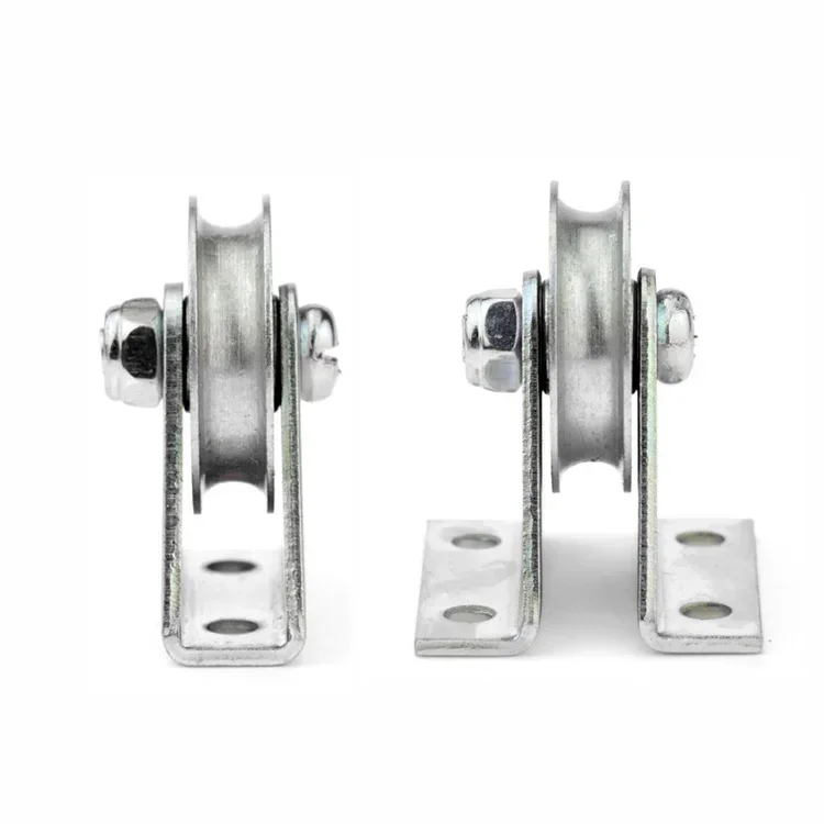 1pc Bracket Pulley 6mm Wire Rope Pulley Fixed Roller Over-Line Hanging Wheel Guide Wheel U Wheel 6.4*32*8