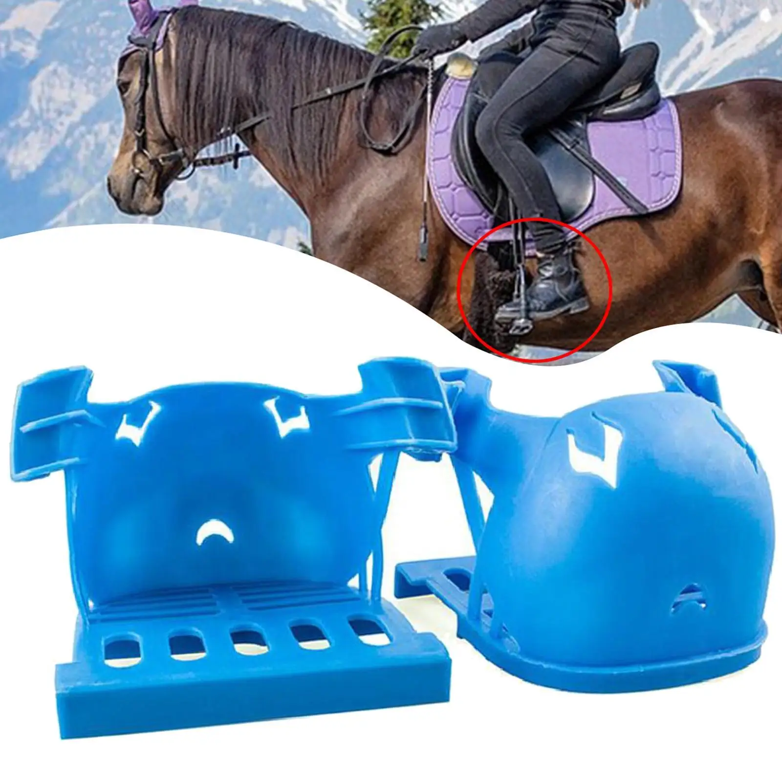 2x Horse Riding Stirrups Covers Protection Anti Slip Compact Horse Saddle Stirrups Covers for Adults for Equestrian Sports