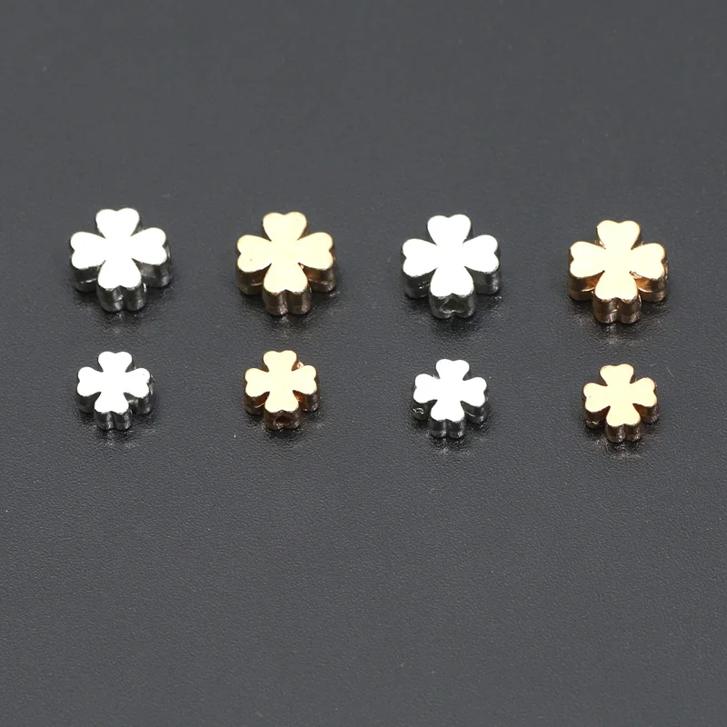 50/100Pcs 6/8mm Mixed Color Four Leaf Clover Plastic CCB Beads Spacer Beads For Jewelry Making Findings Bracelet Diy Accessories