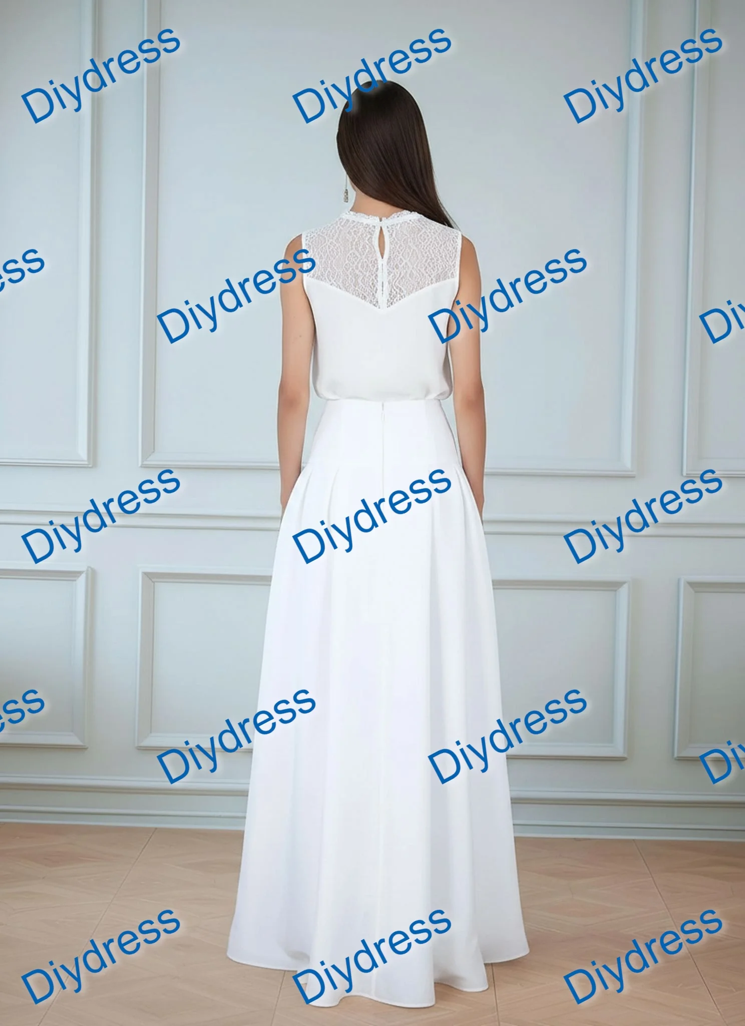 Girl's Prom Party High Waist Taffeta Skirt A-Line Floor Length Pleated Prom Party Taffeta Skirt with Pockets For Women