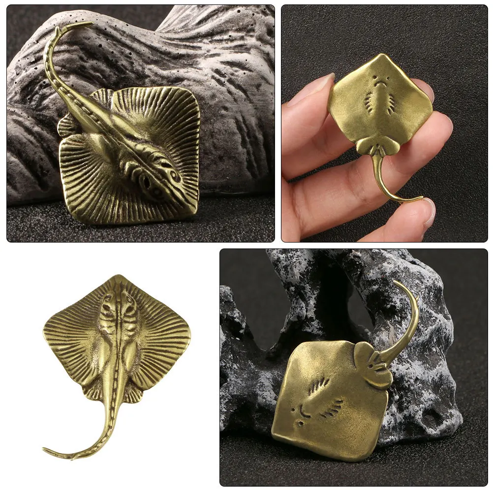 

Ornament Brass Sculpture For Fish Aquarium Decor Aquarium Tea Pet Vintage Feng Shui Animal Decor