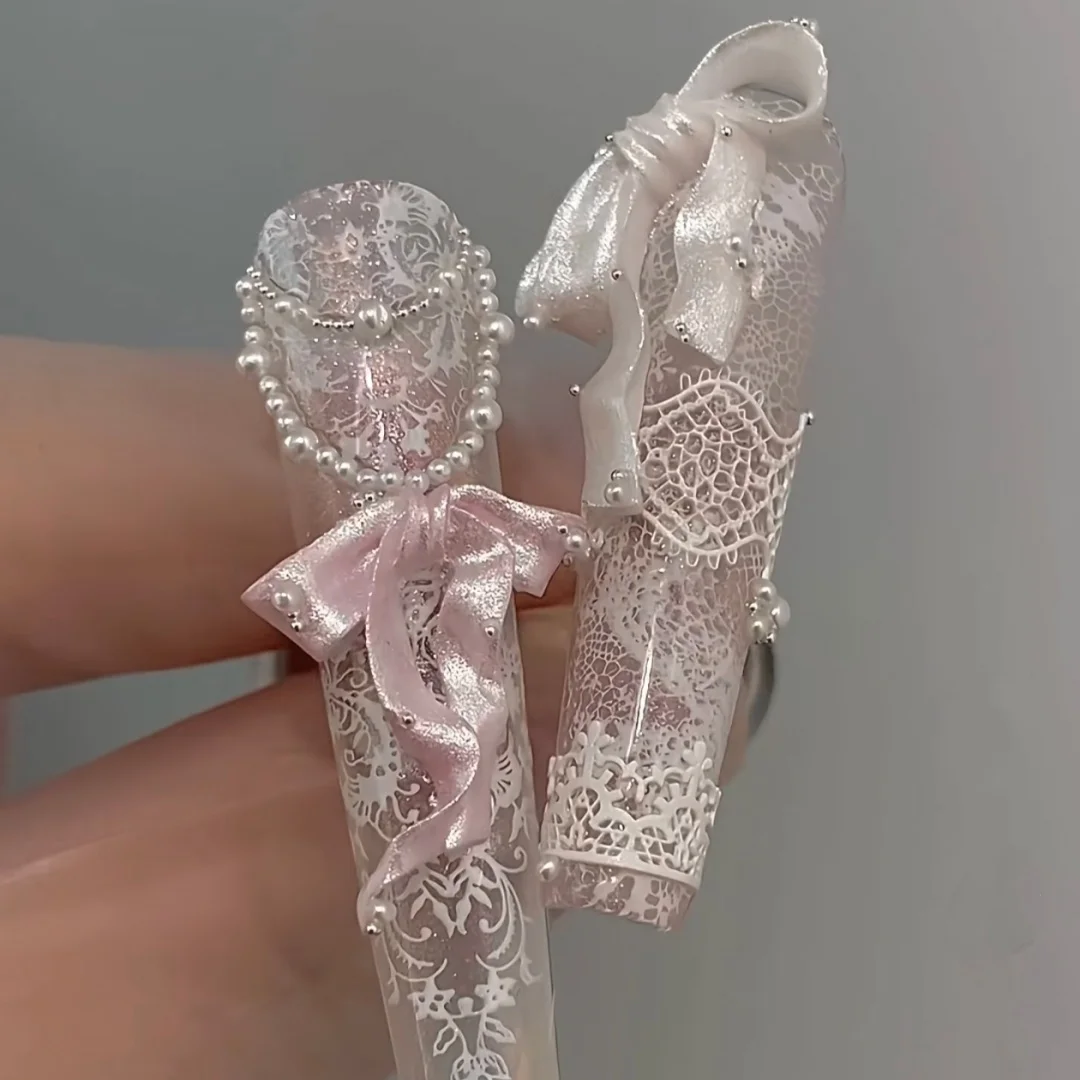 Molde acrílico 3D para decoración de uñas, cadena, Flor de hielo, zorro, cuchara, tenedor, dragón, serpiente, mariposa, diseño DIY, 1 unidad