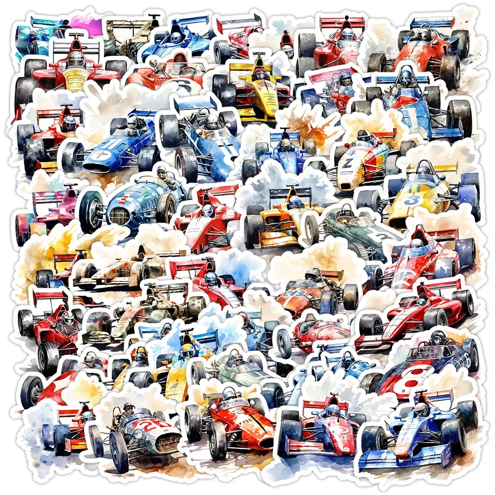 

10/50Pcs F1 Formula One Racing Stickers Cartoon Decals DIY Laptop Luggage Skateboard Motorcycle Car Bicycle Helmet Cool Sticker