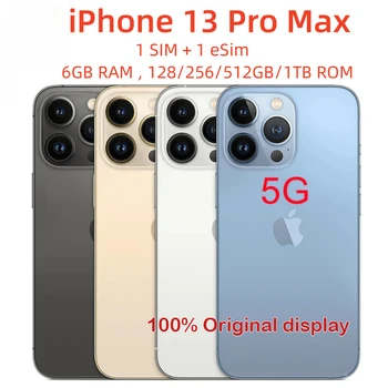 Apple IPhone 13 Pro Max Mobile Phones128/256GB ROM 6.7 Genuine Super Retina OLED 6GB RAM Unlocked A15 IOS Face ID NFC 98% New