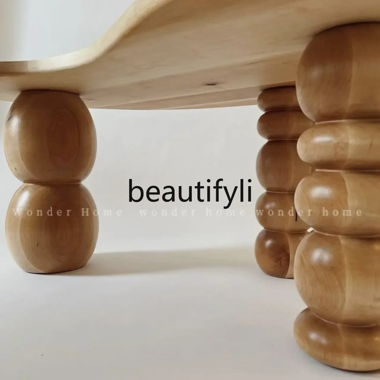 SS S7486 Medieval solid wood mango coffee table log color modern simple living room special-shaped tea table homestay coffee tab
