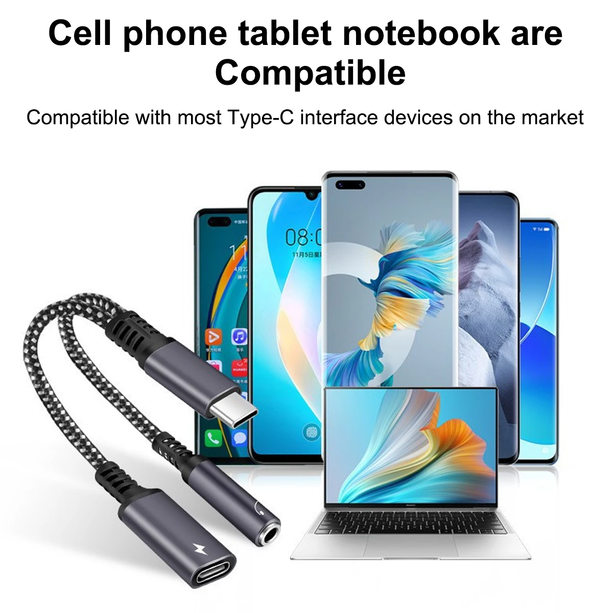 2 In 1 USB C ถึง 3.5 มม.แจ็คหูฟังอะแดปเตอร์ประเภท C ชาร์จอะแดปเตอร์เสียง Aux สําหรับ Ipad Pro Samsung S20 Ultra หมายเหตุ 20 10 Huawei