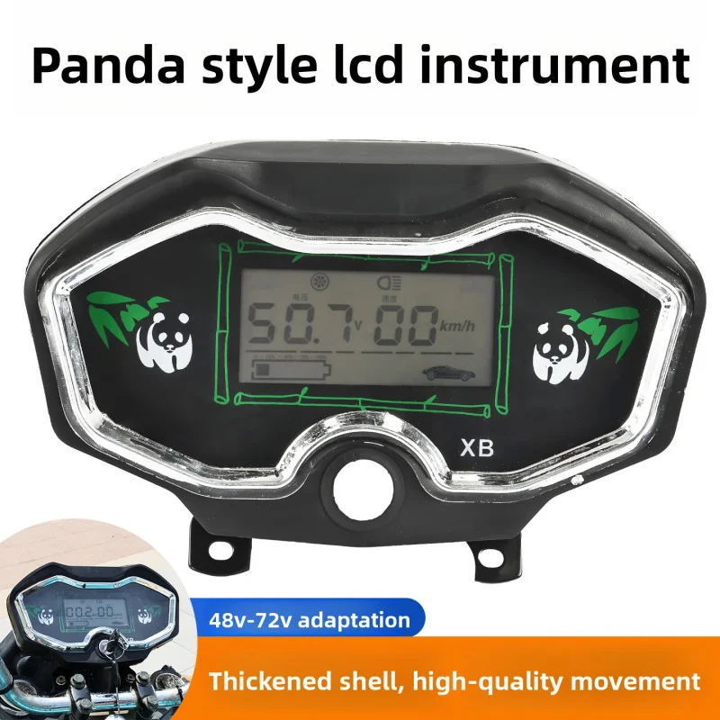 

Electric tricycle dashboard, panda-style speed and power liquid crystal display, 48V - 72V universal instrument assembly.